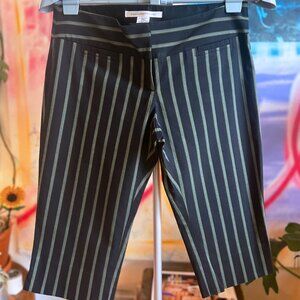 Diane von Furstenberg Green Pinstripe Capri Pants – Size 6
